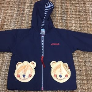 Weebok 24M Navy blue teddy bear raincoat
